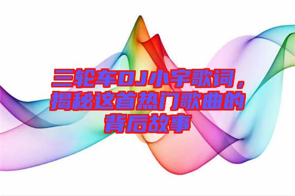 三輪車DJ小宇歌詞，揭秘這首熱門歌曲的背后故事