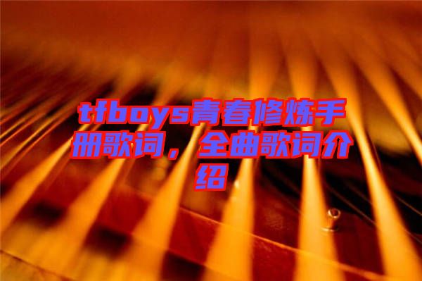 tfboys青春修煉手冊(cè)歌詞，全曲歌詞介紹