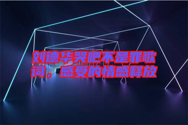 劉德華哭吧不是罪歌詞，感受的情感釋放