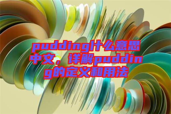 pudding什么意思中文，詳解pudding的定義和用法