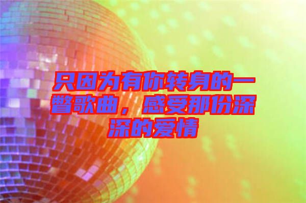 只因?yàn)橛心戕D(zhuǎn)身的一瞥歌曲，感受那份深深的愛情