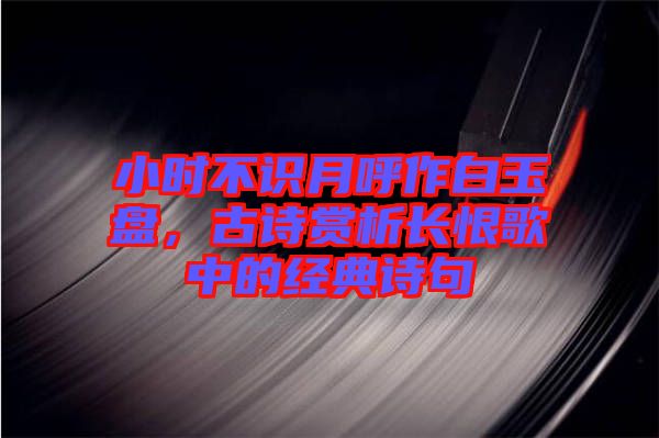 小時(shí)不識月呼作白玉盤，古詩賞析長恨歌中的經(jīng)典詩句