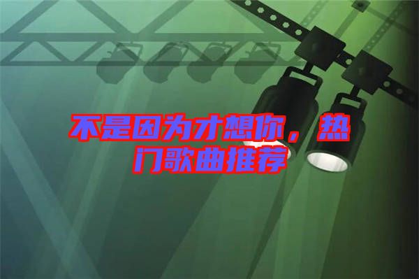 不是因?yàn)椴畔肽?，熱門歌曲推薦