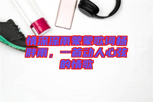 情深深雨蒙蒙歌詞楊胖雨，一首動(dòng)人心弦的情歌