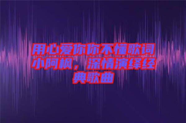 用心愛你你不懂歌詞小阿楓，深情演繹經(jīng)典歌曲