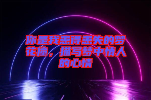 你是我患得患失的夢花僮，描寫夢中情人的心情