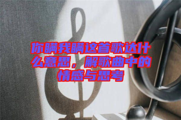 你瞞我瞞這首歌達(dá)什么意思，解歌曲中的情感與思考