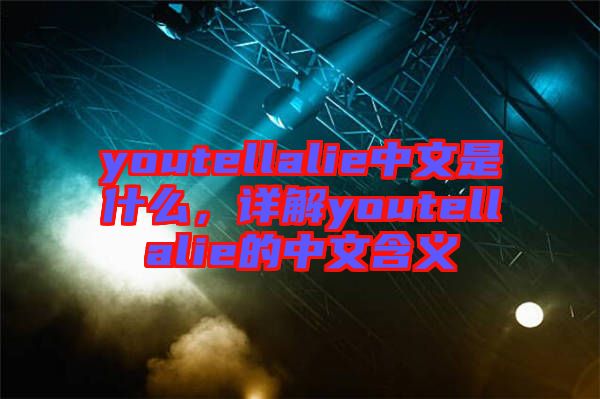 youtellalie中文是什么，詳解youtellalie的中文含義