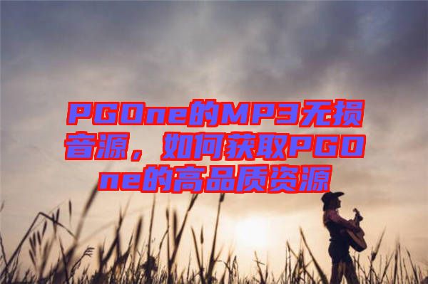 PGOne的MP3無損音源，如何獲取PGOne的高品質資源