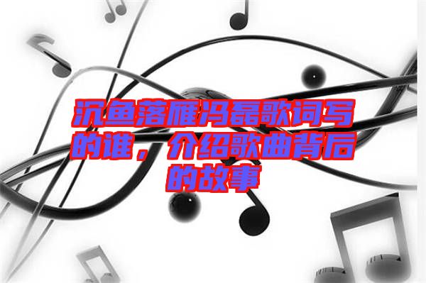 沉魚落雁馮磊歌詞寫的誰，介紹歌曲背后的故事