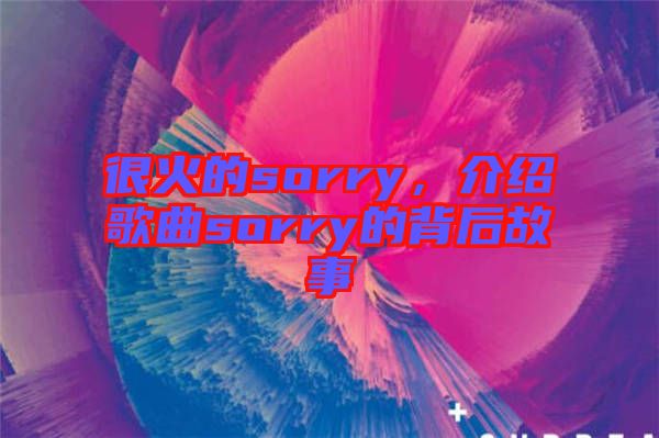 很火的sorry，介紹歌曲sorry的背后故事