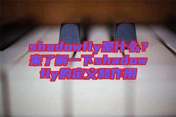 shadowfly是什么？來(lái)了解一下shadowfly的定義和作用