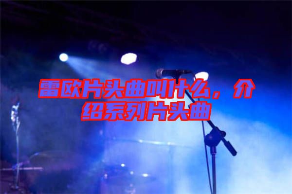 雷歐片頭曲叫什么，介紹系列片頭曲