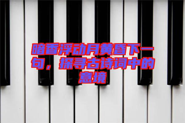 暗香浮動月黃昏下一句，探尋古詩詞中的意境