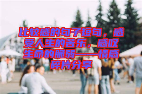 比較感的句子短句，感受人生的苦樂，感嘆生命的脆弱——情感碎片分享