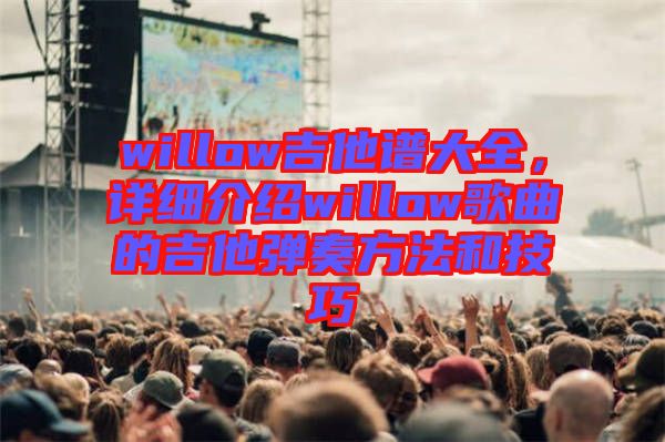 willow吉他譜大全，詳細介紹willow歌曲的吉他彈奏方法和技巧