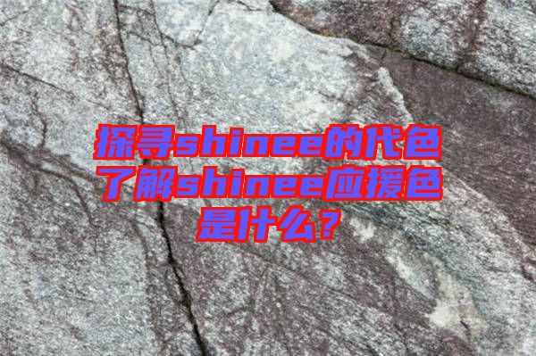 探尋shinee的代色了解shinee應(yīng)援色是什么？