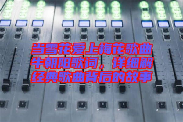 當(dāng)雪花愛上梅花歌曲牛朝陽(yáng)歌詞，詳細(xì)解經(jīng)典歌曲背后的故事