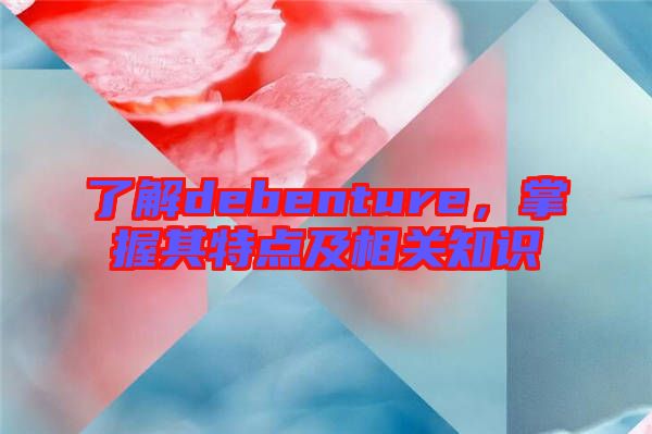 了解debenture，掌握其特點及相關(guān)知識