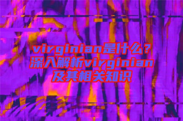 virginian是什么？深入解析virginian及其相關(guān)知識(shí)