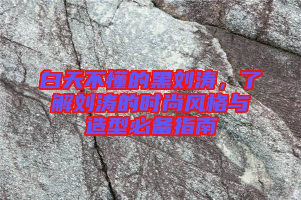 白天不懂的黑劉濤，了解劉濤的時尚風(fēng)格與造型必備指南