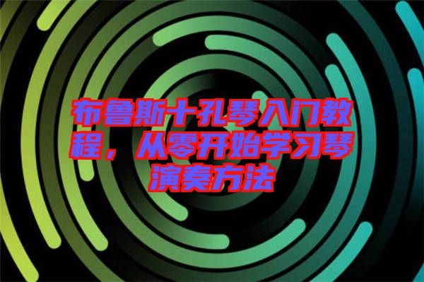 布魯斯十孔琴入門教程，從零開始學(xué)習(xí)琴演奏方法