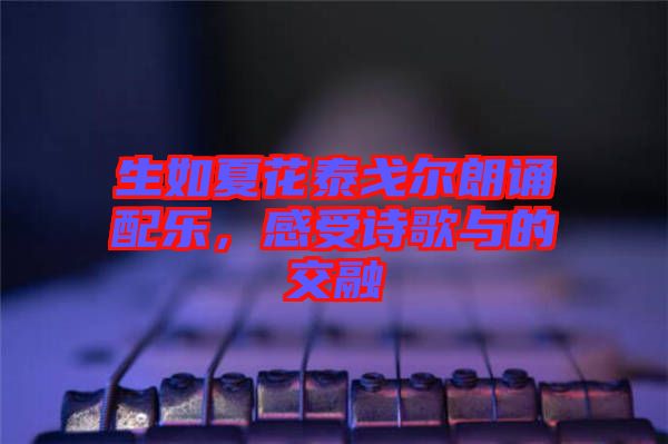 生如夏花泰戈?duì)柪收b配樂，感受詩歌與的交融