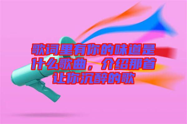 歌詞里有你的味道是什么歌曲，介紹那首讓你沉醉的歌