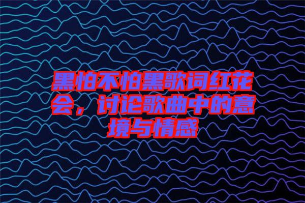 黑怕不怕黑歌詞紅花會(huì)，討論歌曲中的意境與情感