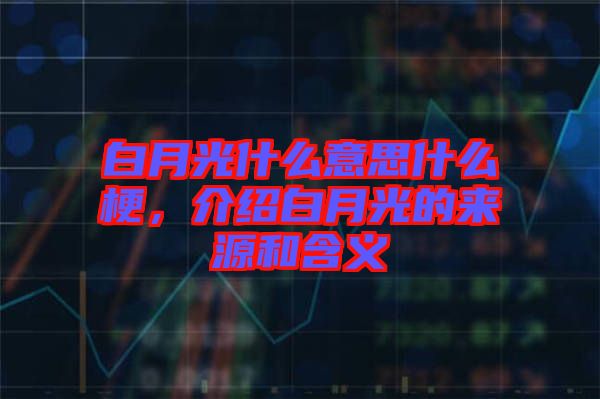 白月光什么意思什么梗，介紹白月光的來源和含義