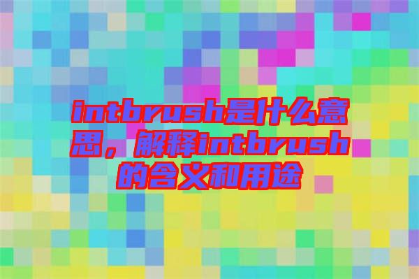 intbrush是什么意思，解釋intbrush的含義和用途