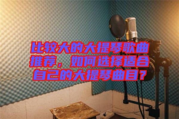 比較大的大提琴歌曲推薦，如何選擇適合自己的大提琴曲目？