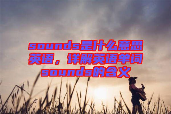 sounds是什么意思英語，詳解英語單詞sounds的含義