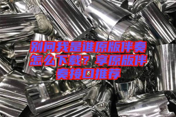 別問我是誰(shuí)原版伴奏怎么下載？享原版伴奏接口推薦