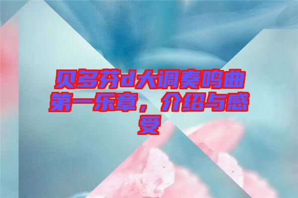 貝多芬d大調奏鳴曲第一樂章，介紹與感受