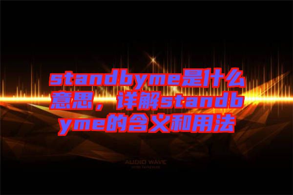 standbyme是什么意思，詳解standbyme的含義和用法