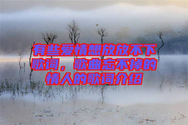 有些愛情想放放不下歌詞，歌曲忘不掉的情人的歌詞介紹