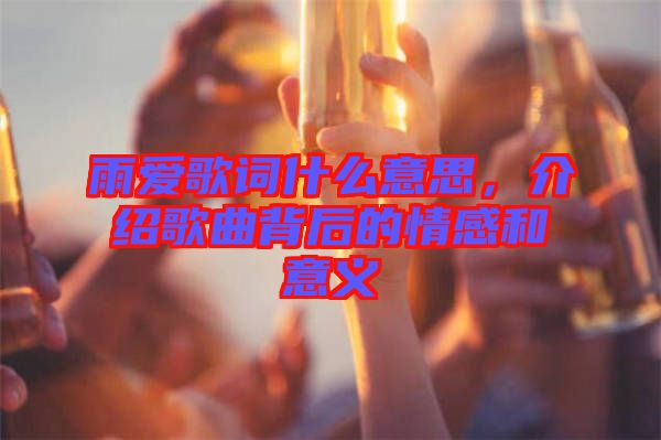 雨愛歌詞什么意思，介紹歌曲背后的情感和意義