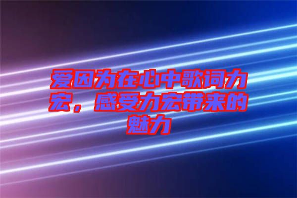 愛因為在心中歌詞力宏，感受力宏帶來的魅力