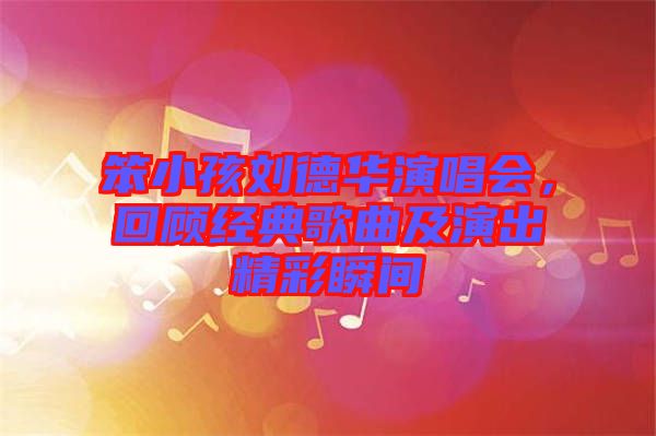 笨小孩劉德華演唱會，回顧經(jīng)典歌曲及演出精彩瞬間