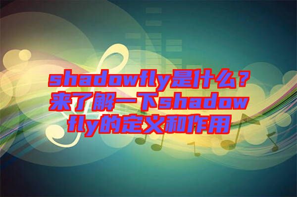 shadowfly是什么？來了解一下shadowfly的定義和作用