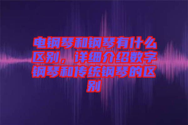 電鋼琴和鋼琴有什么區(qū)別，詳細(xì)介紹數(shù)字鋼琴和傳統(tǒng)鋼琴的區(qū)別