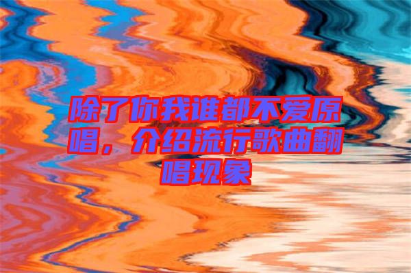 除了你我誰都不愛原唱，介紹流行歌曲翻唱現(xiàn)象