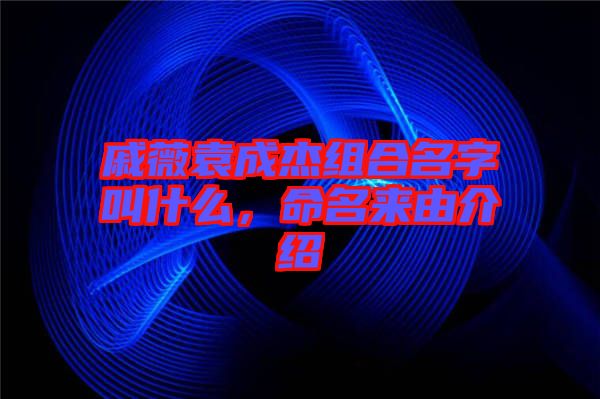 戚薇袁成杰組合名字叫什么，命名來由介紹