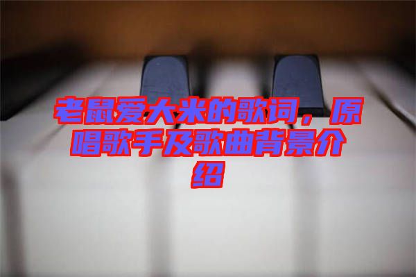 老鼠愛大米的歌詞，原唱歌手及歌曲背景介紹