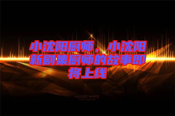 小沈陽廚師，小沈陽新劇集廚師的故事即將上線