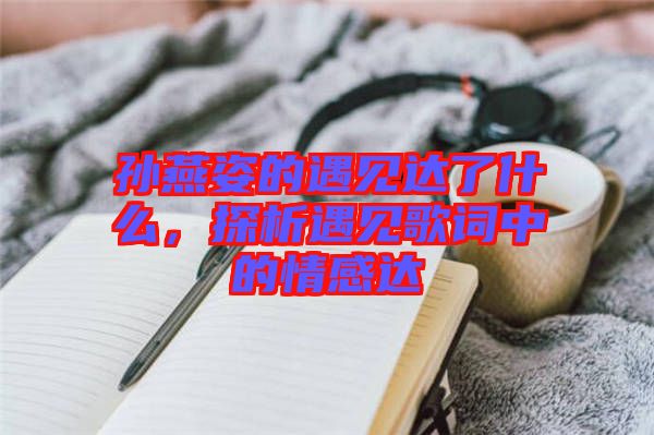 孫燕姿的遇見達了什么，探析遇見歌詞中的情感達