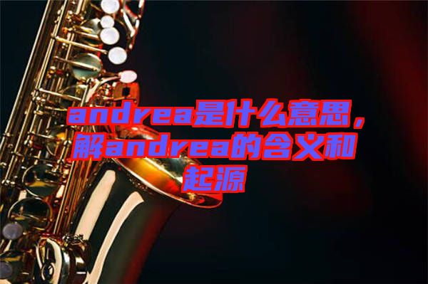 andrea是什么意思，解andrea的含義和起源