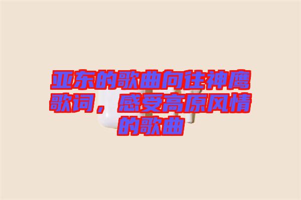 亞東的歌曲向往神鷹歌詞，感受高原風(fēng)情的歌曲