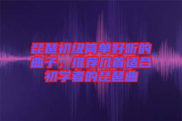 琵琶初級簡單好聽的曲子，推薦幾首適合初學(xué)者的琵琶曲